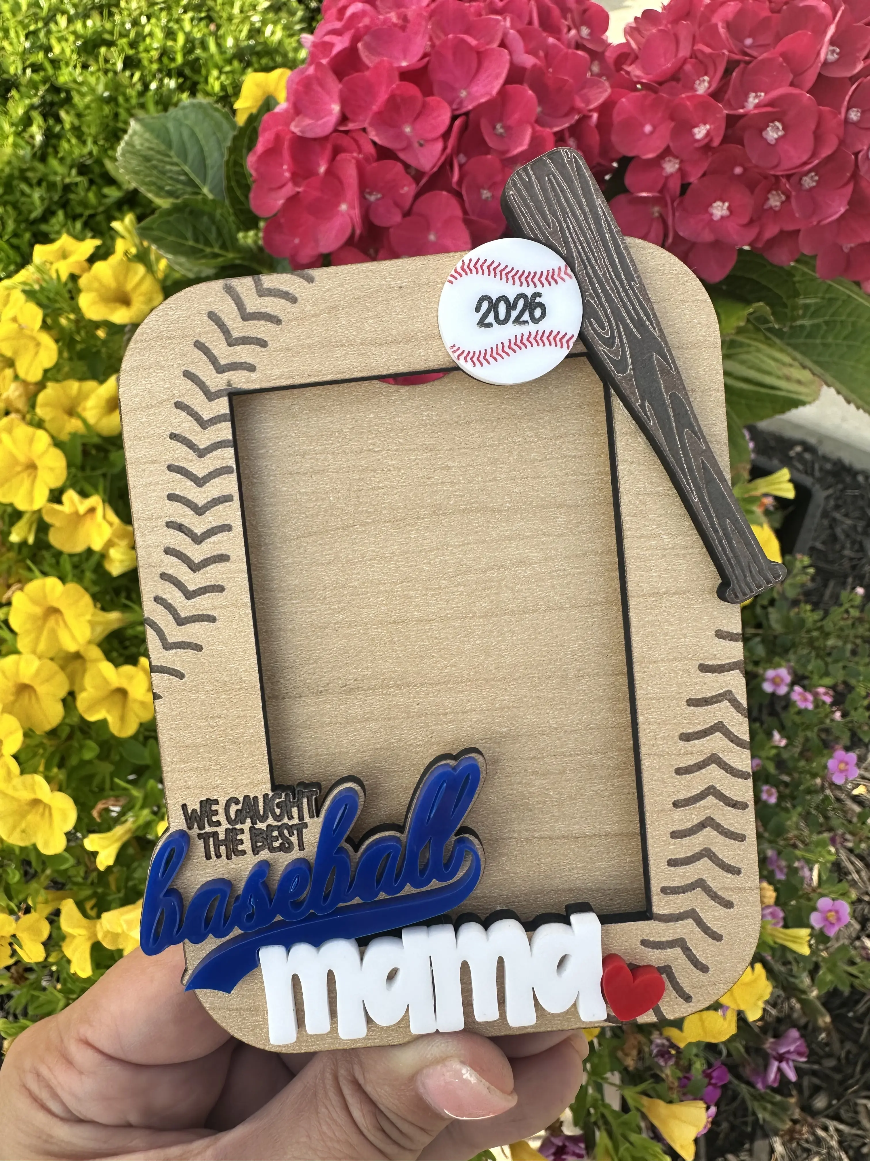 Personalized Baseball Mama Fridge Magnet