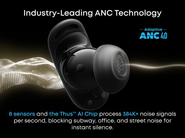 soundcore Anker Liberty 5 Pro Max Wireless Earbuds, Exclusive Limited: Add $5/$10 for Extra Premium Gift, AI Note-Taker for In-Person Meetings, Whisper-Clear Calls, Active Noise Cancelling, 1.78" AMOLED Smart5 Mins Charge = 4 Hrs Playtime