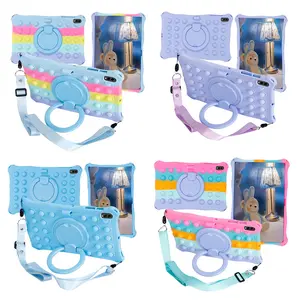 360 Rotating Soft Silicone Case For Samsung Galaxy Tab S10Plus S9Plus S8Plus S7Plus S10+ S9+ S8+ S7+ 12.4inch Kids Stand Cover