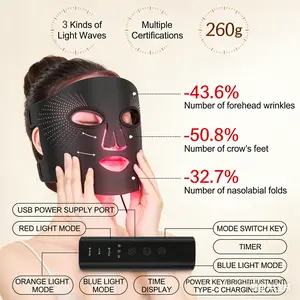 Askmake  Beauty Mask for Anti-Fine Line, Anti-Acne, Skin Rejuvenation, Portable LED Red Light Therapy , Facial Care Device, skincare gadget