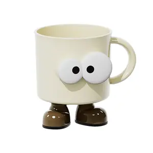 Cartoon Eye Design Mouthwash Cup, Cute Toothbrush Cup, Household Toothbrush Holder, Bathroom Tumbler for Home & Travel