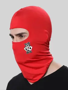 Rose & Playing Card Print Balaclava Face Mask, Breathable Full Face Mask, Outdoor Sports Cycling Face Cover for Men & Women