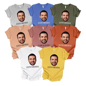 Custom Face Birthday Shirt, Funny Birthday Custom Photo Shirt, Face Shirt, Customized Design, Birthday Photo Shirt, Birthday Party Shirts
