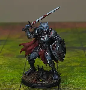 Werewolf Knight Mini: D&D Villain Boss, Tabletop RPG, Dungeons and Dragons Miniature