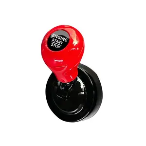 One Click Start Lever Engine Start Stop Button Decorative Cover Pull Lever Design 5 Color Options Easy Install Universal Fit Car Interior Accessory for Fashionable Auto Interior Upgrade & Car Styling