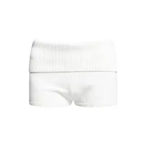 FDR Fold Over Waist Knit Booty Shorts High Waisted Ribbed Knit Short Pants Wear as Layering Piece or Standalone