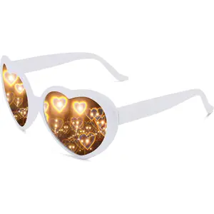 Heart Sunglasses Heart Effect Diffraction Glasses Festival Accessories Rave Lights Glasses Love Gift