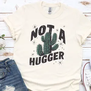 Not A Hugger DTG Graphic Tshirt, Funny Graphic Tee, Unisex Apparel, Relaxed Fit, Soft Print
