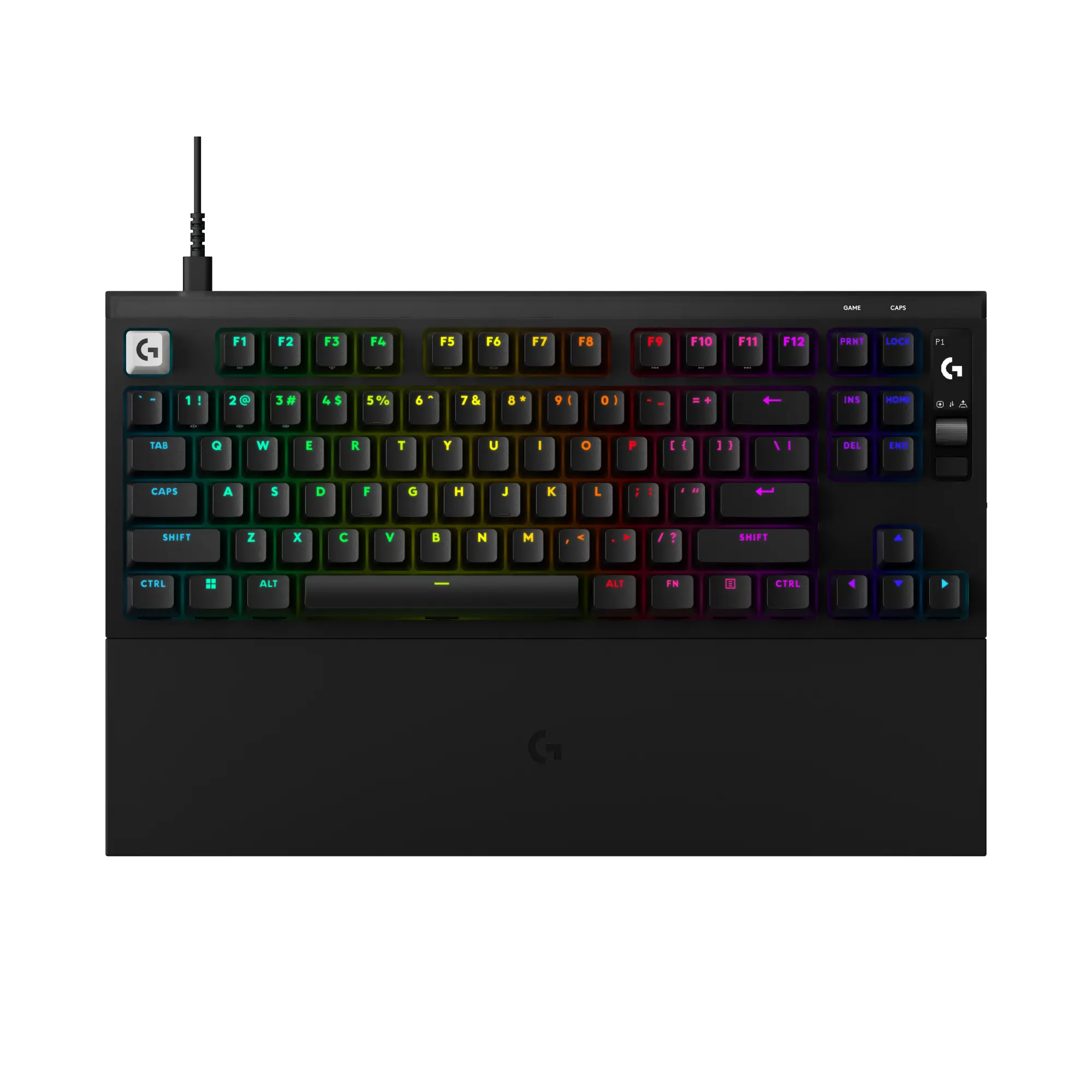 Logitech G PRO X2 RAPID (Tenkeyless) Wired Gaming Keyboard, Magnetic Analog Switches, Rapid Trigger, OLED Display, 8 kHz Polling, Palm Rest, Detachable USB-C