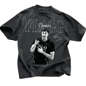 Cooper Flagg Basketball Graphic T-Shirt – Vintage Monochrome Player Tee, Rising Star Shirt, Streetwear Sports Cotton Tee for Men Women Fans USA Style