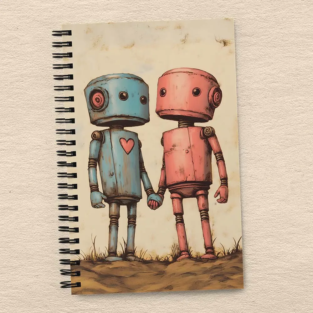 Binary Bliss Notebook - Cute Gift for Tech Lovers - 140 Dotted Pages for Writing, Journaling, Art and More!