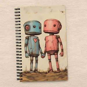 Binary Bliss Notebook - Cute Gift for Tech Lovers - 140 Dotted Pages for Writing, Journaling, Art and More!