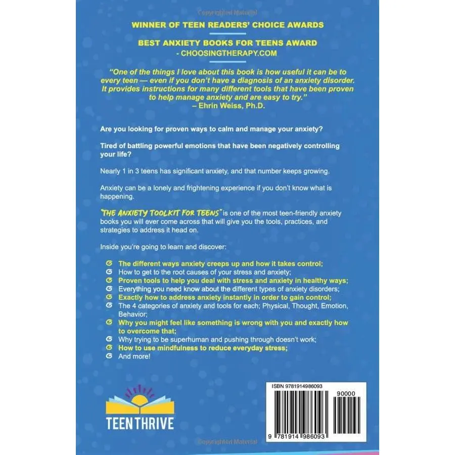 The Anxiety Toolkit for Teens: Easy and Practical CBT and DBT Tools to Manage your Stress Anxiety Worry and Panic