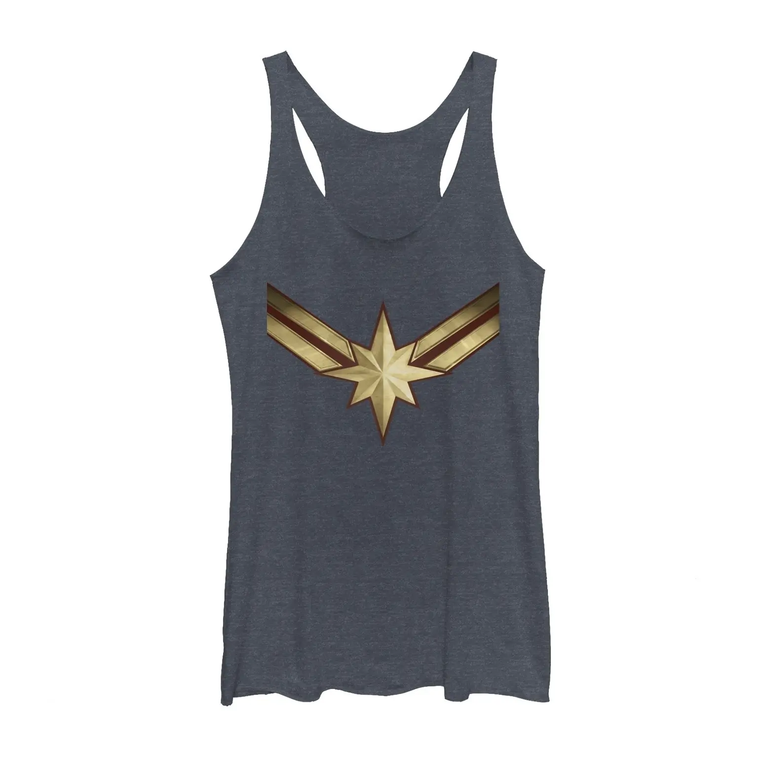 Women's Marvel Captain Marvel Star Symbol Costume Racerback Tank Top