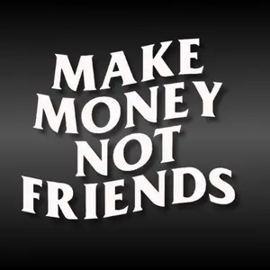 Make Money Not Friends Funny Vinyl Sticker Decal - High Quality