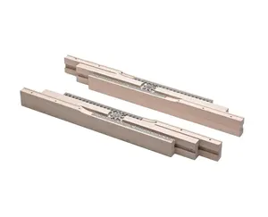 One Pair Equalizer Table Slides – Solid Maple Wood Pedestal Table Slides with Metal Gear Mechanism (Left & Right)