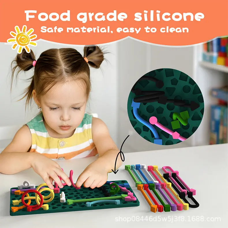 Flexible Stems Building Toy, Kids Sensory Fine Motor Skills Educational STEM Learning Toy