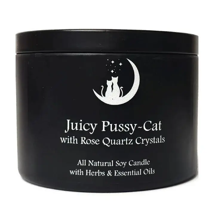 Juicy Pussy-Cat Candle with Crystals
