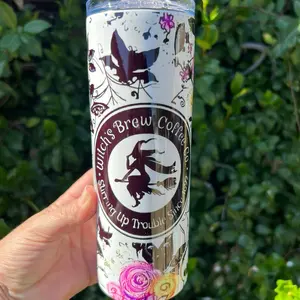 Witched Brew Tumbler - Perfect for Your Morning Drinks - Drinkware, Bottle Water Bottles Pumpkin