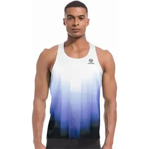 Sanken Men's Seamless Running Tank Tops Ultra Lightweight Marathon Singlets Breathable Race Vests Quick Dry Sleeveless Shirt