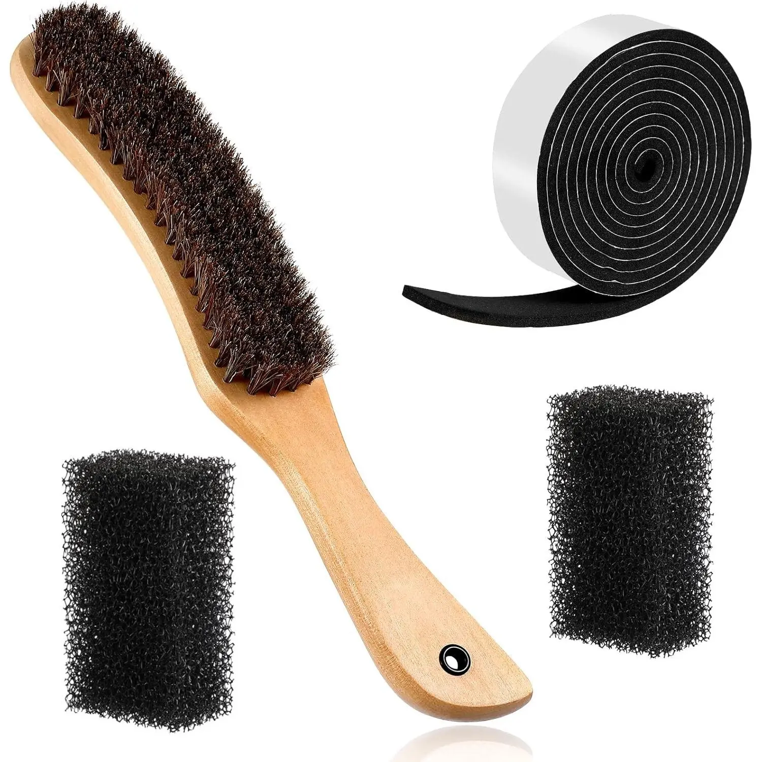 4Pcs Felt Hat Brush Kit Cowboy Cleaner Brush with Hat Size Reducer and Cleaning Sponge for Felt Western Cowboy Cowgirl Cap Resizing(Natural) - Home Improvement.