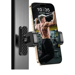 Magnetic Phone Holder for Gym - 360° Adjustable, Strong Portable Magnet Phone Mount for Workout Recording, Fitness Accessories Essentials, Universal Smartphone Holder, Compatible with Andriod Phone  and iPhone 16/15/14/13/12, Perfect Gift for Men & Women