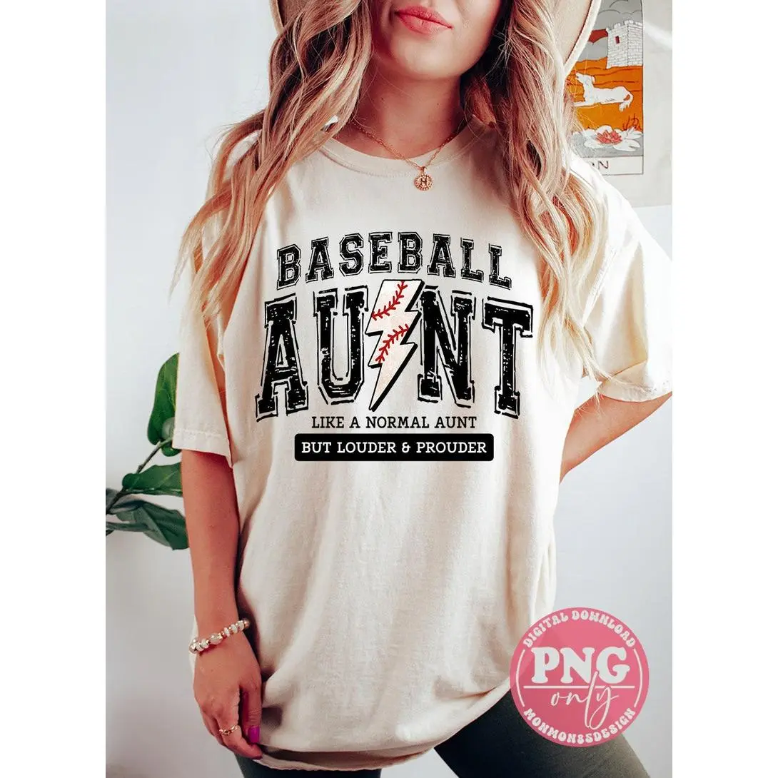 Baseball Aunt Shirt, Varsity, Distressed, Baseball Aunt, Loud and Proud Baseball Aunt Shirt