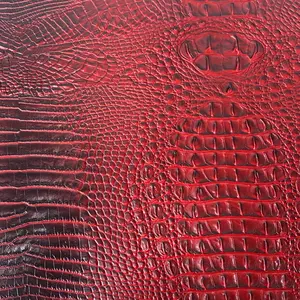 Amazon 3D Embossed Gator Faux Leather Vinyl Fabric