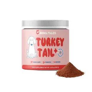 Turkey Tail Mushroom for Dogs – Immune Support Mushroom Supplement for Dogs, Helps Support Lumps & Bumps, Skin Health & Strong Bones, Bacon Flavor Dog Food Topper Powder