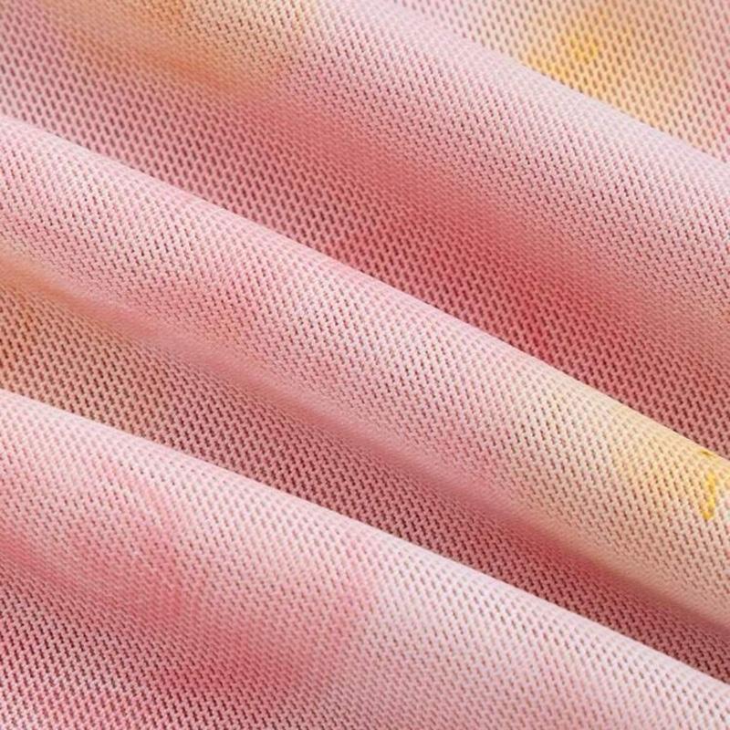 Ladies Romantic Pink Floral Ombre Dress For Spring, Summer, Outfit,Pastel Dresses For Women