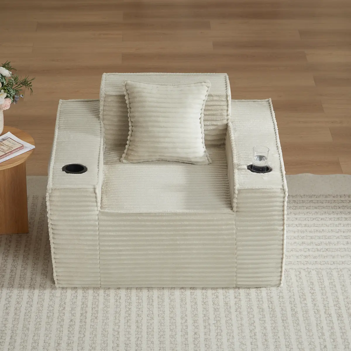 1-Seater Comfy Couch - Foam Pocket Spring Indoor Sofa, Cloud Couch-Inspired Design, No Assembly Needed, 43.31x38.58x28.35in, 41.80lbs, Space-Saving Small Space Furniture for Compact Living Rooms, Office
