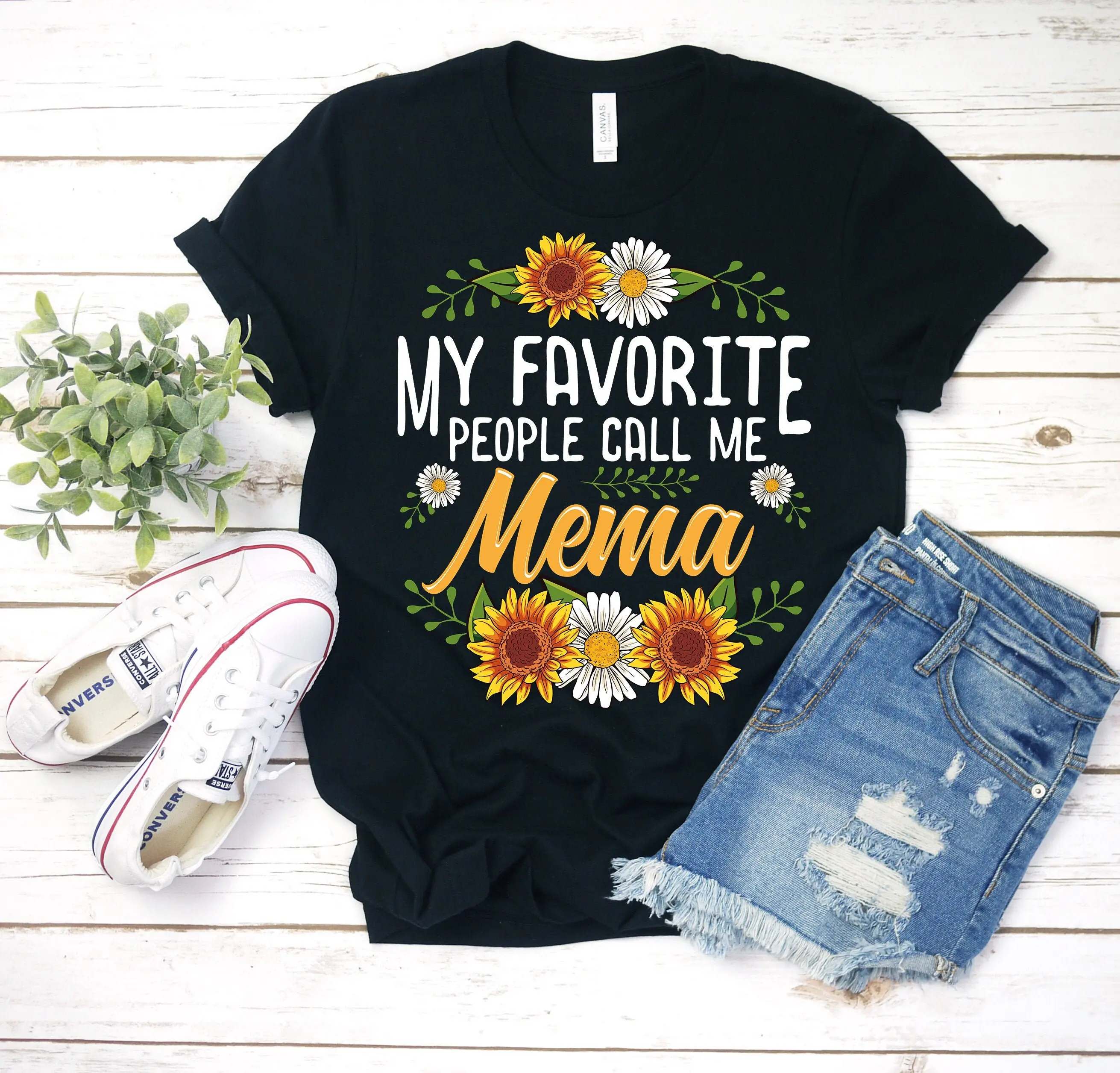 My Favorite People Call Me Mema Shirt Mema Shirt Mema T-shirt Gift For Mema Mema Mothers Day Christmas Gifts Crewneck Classic Cotton Fabric Casual Top