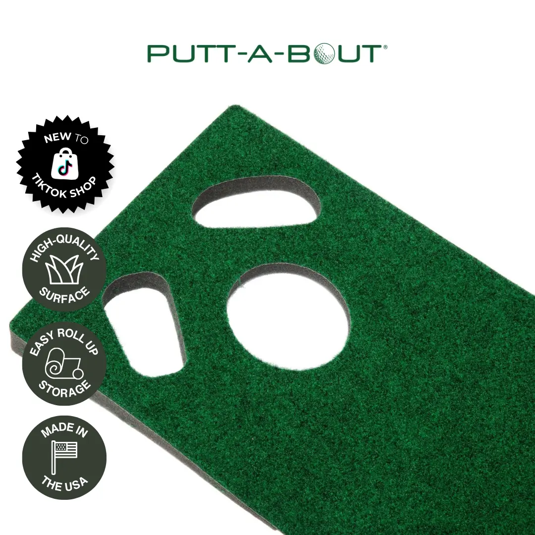 PUTT-A-BOUT Echo 6 Golf Putting Mat - 1'x6' Green Practice Equipment, US-Made Supply, Training Aids for Home and Office Use, Golf Practice Equipment, Golf Supply