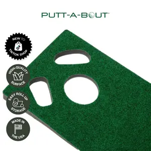 PUTT-A-BOUT Echo 6 Golf Putting Mat (1' x 6') - Green - MADE IN USA - Great for both Home and Office