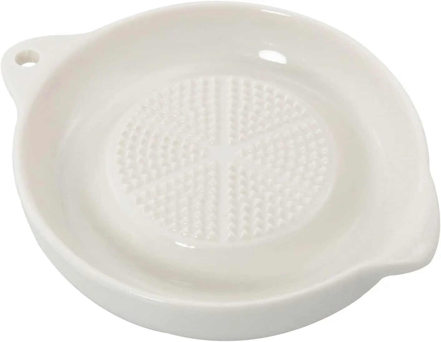 Porcelain Grater Plate White Ceramic Multipurpose Grinder Plate Burnishing Machine for Fruits Vegetables Ginger Garlic Onion