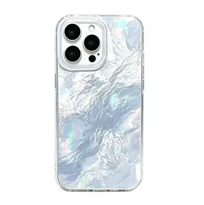 IMD Glacier Clear Case, 【1pcs】Heavy Duty Drop Protection PC+TPU Cover, Slim Fit (No MagSafe) IPhone case
