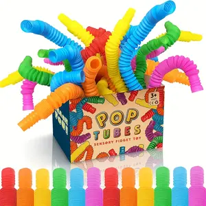20 Hot Pipe Toys, Fun Engaging Pull Tube Party Gifts, Multiple Colors, Ideal for Christmas, Birthdays, School Rewards, Halloween, Holiday Presents, Pop Tube
