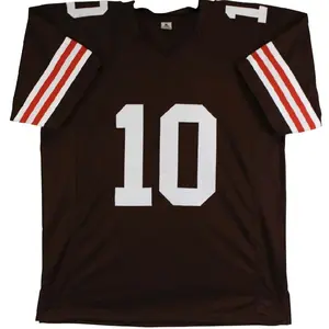 Quinshon Judkins Autographed / Signed Brown Pro Style stitched Custom Jersey JSA/BAS Authenticated