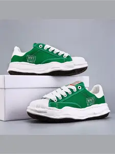 Men & Women Casual Shoes, Maison Mihara Yasuhiro Thick Sole Sneakers, Retro Twisted Canvas Shoes, Daily Wear, Anti-Slip, Durable, Lightweight