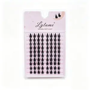 DIY Cluster Eyelash Extensions, Wispy C Curl 0.05mm Thin Individual Lashes, 10-15mm Mixed Length, Reusable for Cat Eye & Doll Eye Looks for Beginners, Eyelashes Extensions