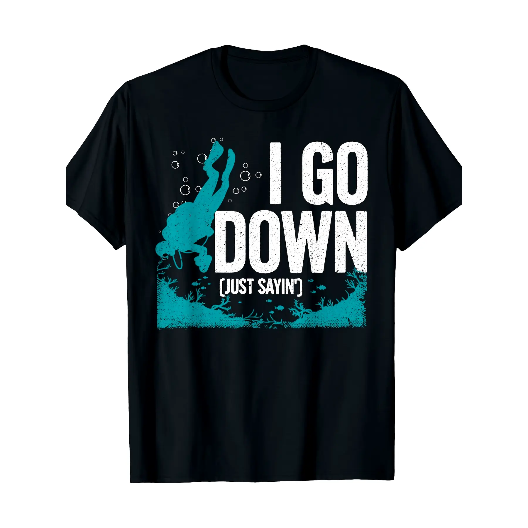 Cute Scuba Diving Design For Men Women Diving Scuba Diver T-Shirt 100% Cotton,Made in USA