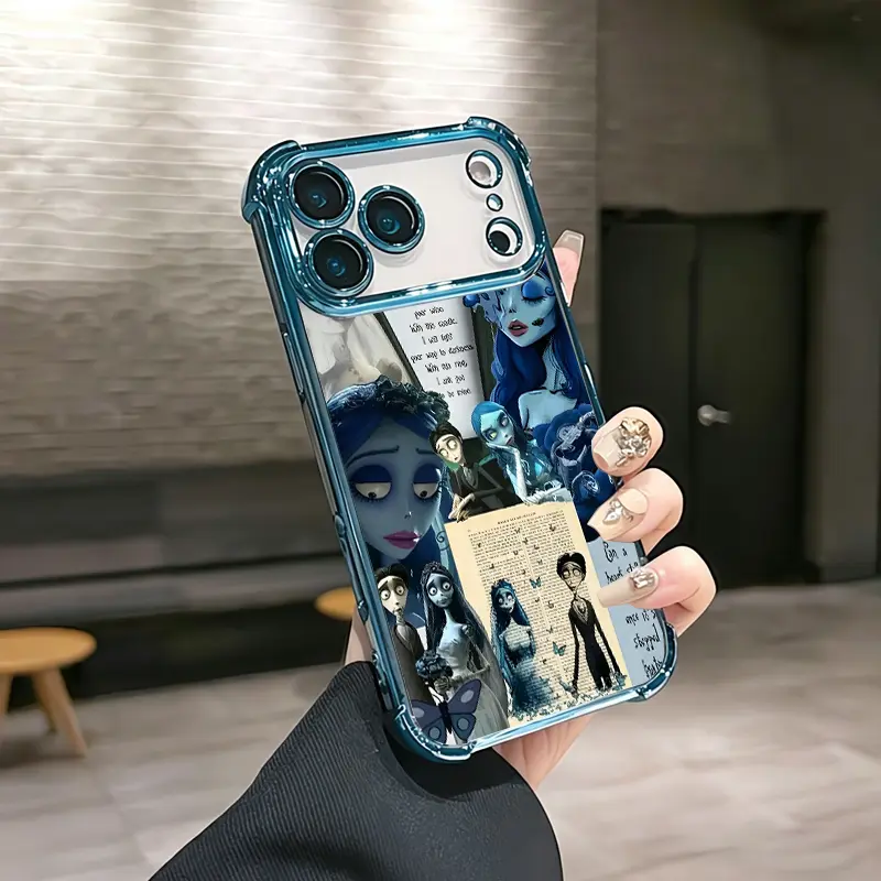 Gothic Corpse Bride Emily Aesthetic Custom Smartphone Case, Soft Silicon TPU Shockproof Protection for iPhone 17/16/15/14/13/12 Plus Pro Max & Samsung 22/23/24/25 Plus Pro Max Ultra, Vintage Unique Cute Handheld Devices Cover