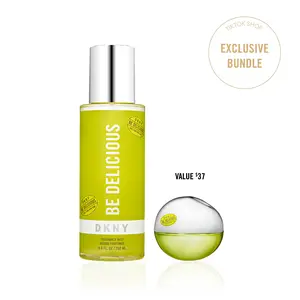Virtual Bundle: DKNY Be Delicious Bundle – Eau de Parfum for Women 0.5 Fl Oz/15 ml + Fragrance Mist 8.4 Fl Oz/250 ml
