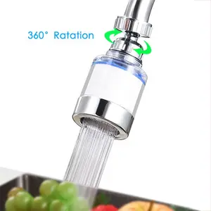 Kitchen Faucet Filter Head Set, 360° Rotation Design Faucet Filter Head with Universal Joint & Adapter & Filter Cartridges, Sink Water Filter, Kitchen Sink Faucet