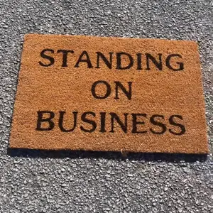 Standing on Business Custom Doormat