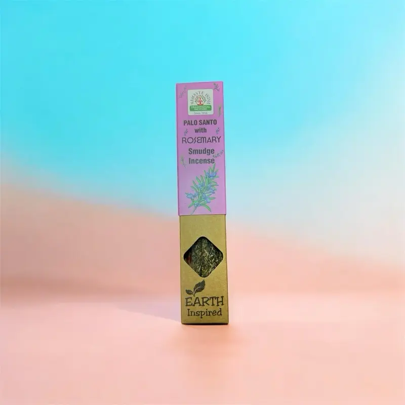 Palo Santo Incense Sticks with Rosemary, Natural Aromatherapy for Relaxation and Stress Relief