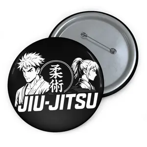 Custom Jiu-Jitsu Pin Buttons, Personalized Sports Pins, Martial Arts Gifts, Unique Accessories, Funky Streetwear Button Badges