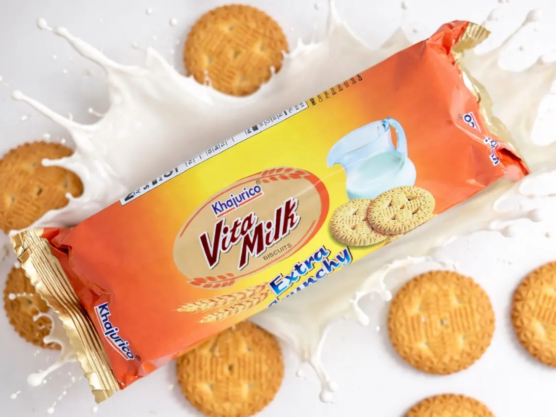 Khajurico Vitamilk Crunchy Cookies, Savory Snack Biscuits (Pack of 8)