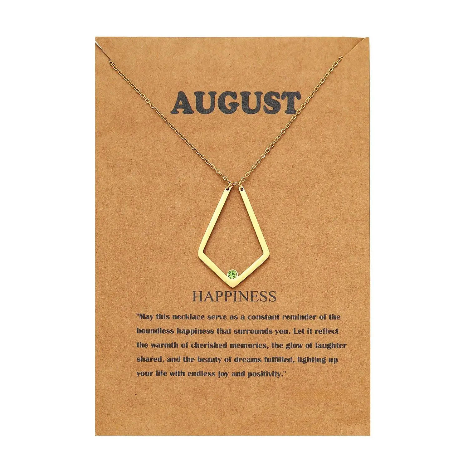Dainty Ring Plated Necklace Holder Pendant Keeper With Birthstone For Women
