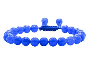 Blue Friendship Bracelet - Blue Agate Beaded Bracelet - Bracelet for Unity